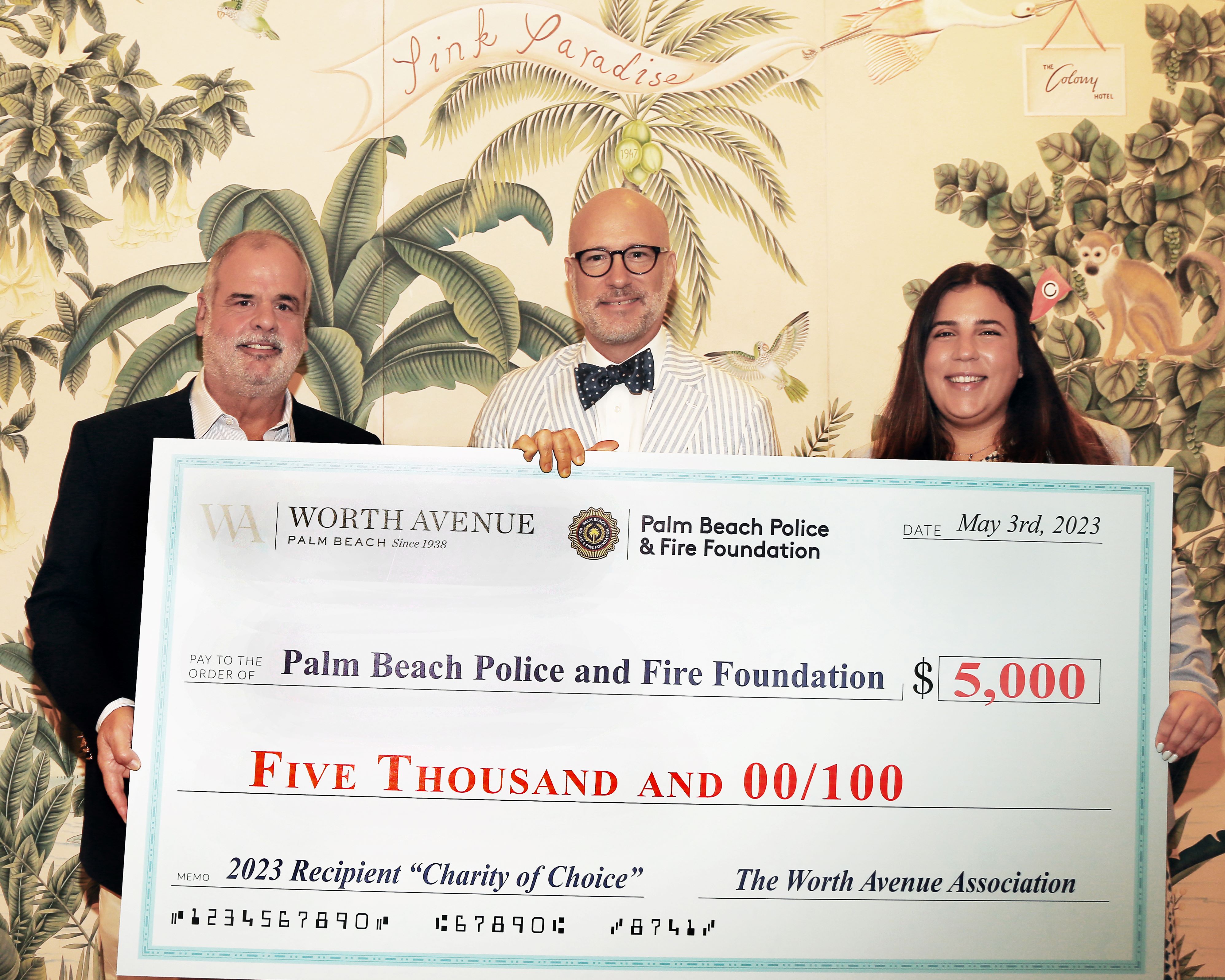 Event - Check Presentation to the Palm Beach Police & Fire Foundation