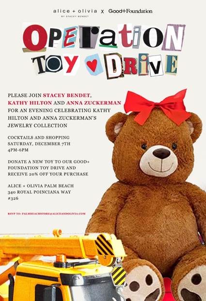 Event - Operation Toy Drive with Alice + Olivia | Hosted by Stacey Bendet, Kathy Hilton and Anna Zuckerman