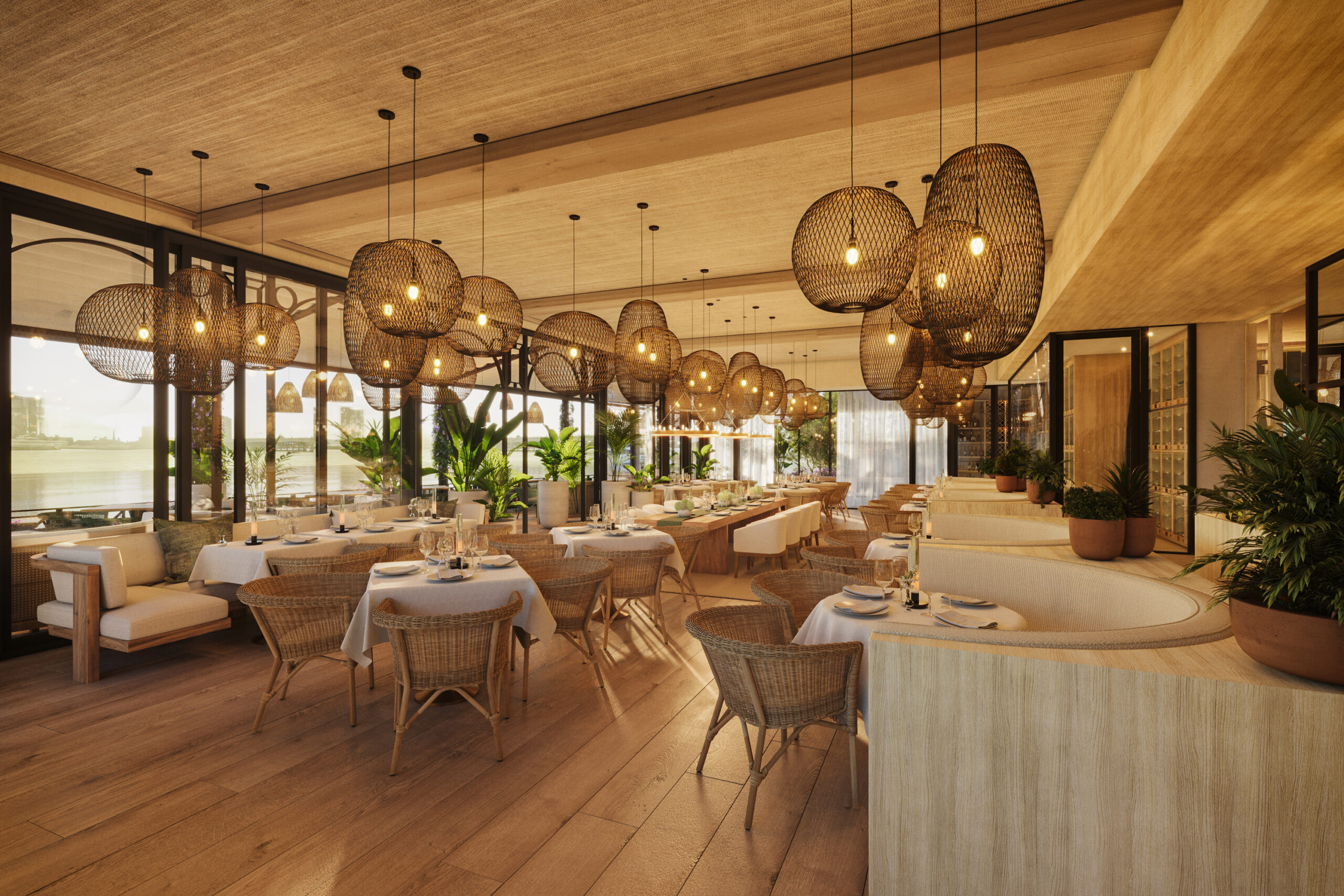 Dining Room  of Tutto Mare at The Royal Poinciana Plaza in Palm Beach