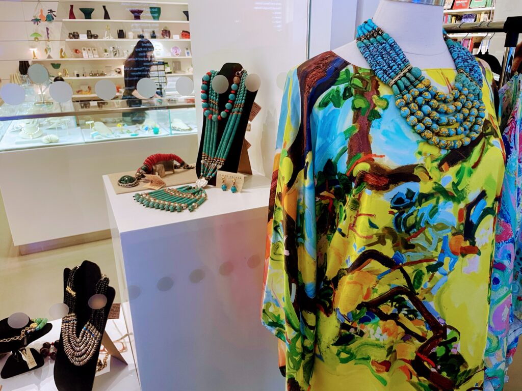 Part of the  trunk show of Masha Archer jewelry at the Norton Museum of Art gift shop.
