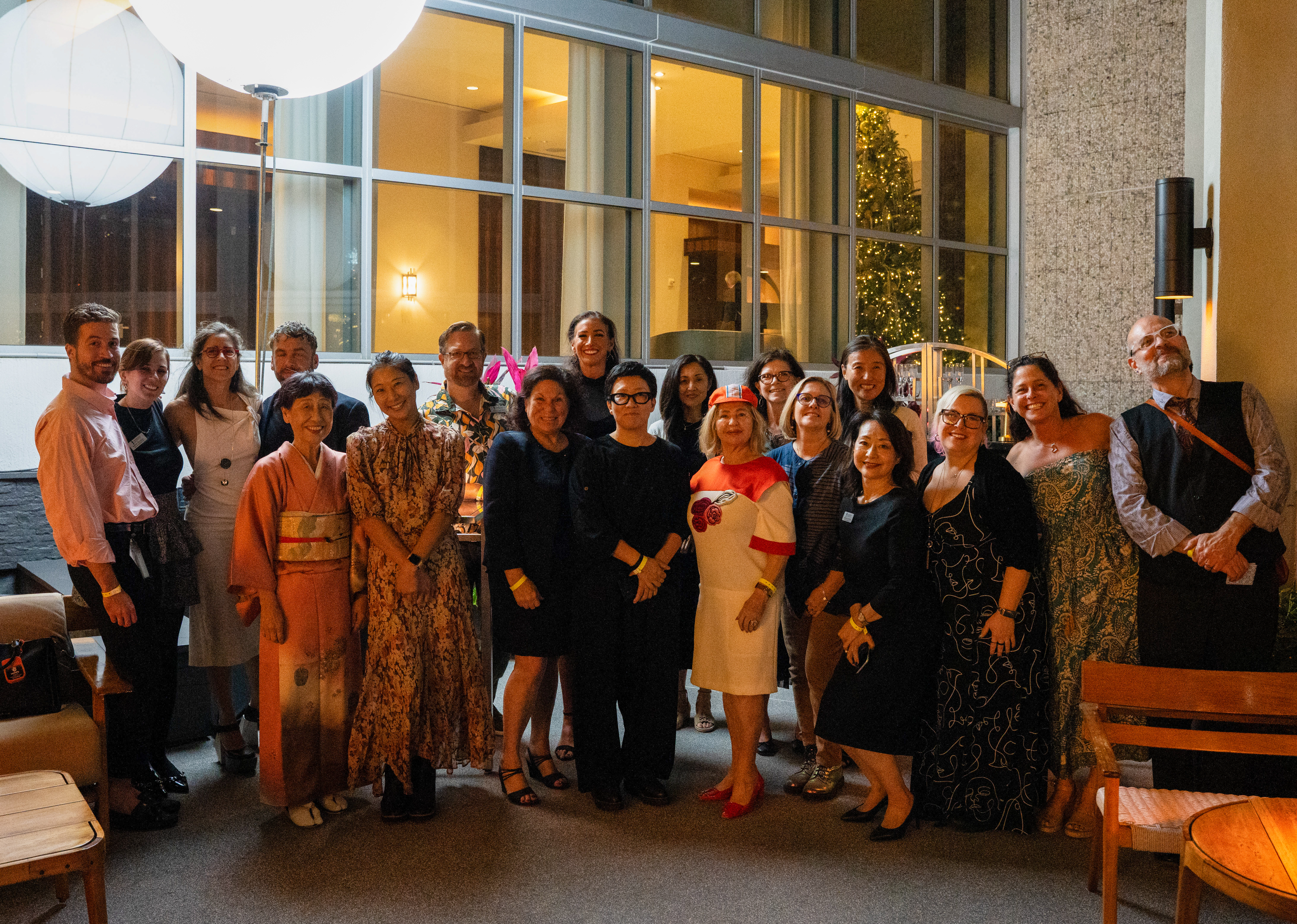 Guests and artist gathered for the Morikami Art Week event at Nobu Hotel Eden Roc Miami Beach